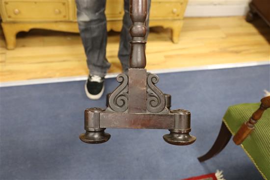 A Victorian specimen rosewood marble top rectangular occasional table, W.49cm, D.39cm, H.75cm